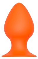 Оранжевая анальная пробка PLUG WITH SUCTION CUP - 13,4 см.  - фото 90625