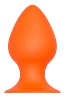 Оранжевая анальная пробка PLUG WITH SUCTION CUP - 11,6 см.  - фото 90627