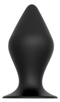 Черная анальная пробка PLUG WITH SUCTION CUP - 14,6 см. - фото 90643