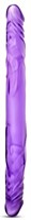 Фиолетовый двусторонний фаллоимитатор 14 Inch Double Dildo - 35 см.  - фото 1429984