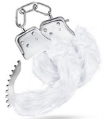 Белые игровые наручники Plush Fur Cuffs 101172 - фото 161690