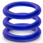 Набор из 3 синих эрекционных колец VS1 Pure Premium Silicone Cock Rings - фото 162373