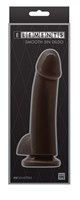 Коричневый гладкий фаллоимитатор на присоске с мошонкой Smooth 5 Inch Dildo - 17 см. 101367 - фото 90798