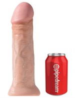 Фаллоимитатор-гигант телесного цвета на присоске 11  Cock - 28 см.  - фото 90821
