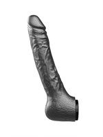 Чёрная фаллическая насадка BLACK BENT 3 - 22,5 см. 101505