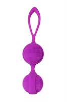 Фиолетовые вагинальные шарики с ресничками JOS NUBY - фото 90907