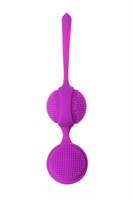 Фиолетовые вагинальные шарики с ресничками JOS NUBY - фото 90908