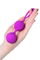 Фиолетовые вагинальные шарики с ресничками JOS NUBY - фото 90909