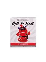 Стимулирующий презерватив-насадка Roll   Ball Strawberry - фото 1327585