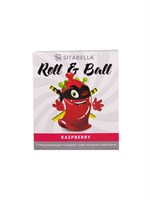 Стимулирующий презерватив-насадка Roll   Ball Raspberry - фото 1327589
