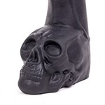 Черный фаллоимитатор-гигант с черепом Cock with Skull - 28 см. - фото 172161