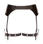 Черная сбруя на бедра с зажимами для половых губ Suspender Belt with Clamps - фото 63801