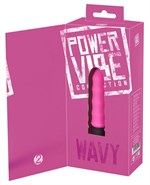 Розовый мини-вибратор Power Vibe Wavy - 9,7 см. - фото 192520