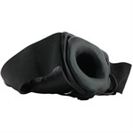 Чёрный полый страпон с вибрацией Unisex Vibrating Hollow Strap-On - 14 см. - фото 63877