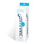 Изогнутый стеклянный фаллос G-Spot Glass Dildo - 17 см. - фото 91107