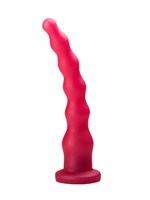 Розовый удлинённый анальный стимулятор с шариками - 22 см. - фото 1321378