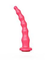 Розовый удлинённый анальный стимулятор с шариками - 22 см. 104341