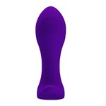 Фиолетовая анальная втулка с вибрацией - 10,5 см. - фото 1401946