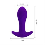 Фиолетовая анальная втулка с вибрацией - 10,5 см. - фото 1401947