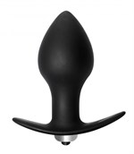 Чёрная анальная вибропробка Bulb Anal Plug - 10 см. - фото 174964