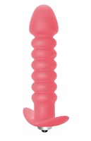 Розовая анальная вибропробка Twisted Anal Plug - 13 см. - фото 1401956