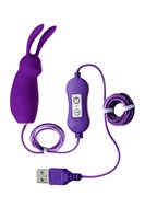 Фиолетовое виброяйцо с пультом управления A-Toys Bunny, работающее от USB - фото 175048