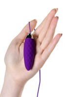 Фиолетовое узенькое виброяйцо с пультом управления A-Toys Cony, работающее от USB - фото 175054