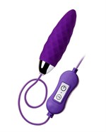 Фиолетовое узенькое виброяйцо с пультом управления A-Toys Cony, работающее от USB - фото 175052