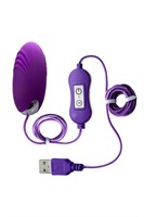 Фиолетовое виброяйцо с пультом управления A-Toys Cony, работающее от USB - фото 1363338