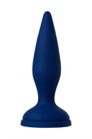 Синяя анальная вибровтулка OPlay Unico с пультом ДУ - 13,5 см. - фото 1401972