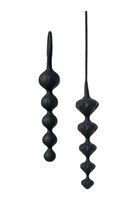 Набор из 2 чёрных анальных цепочек Satisfyer Beads - фото 175453