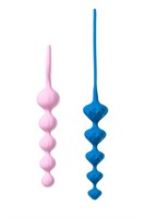 Набор из 2 цветных анальных цепочек Satisfyer Beads - фото 175463