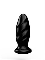 Чёрный спиралевидный анальный плаг - 12,9 см. 104784