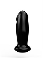 Чёрный анальный плаг фаллической формы - 13,7 см. 104785