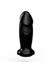 Чёрный анальный плаг фаллической формы - 13,7 см. 104785