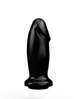 Чёрный анальный плаг фаллической формы - 13,7 см. 104785