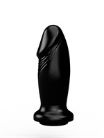 Чёрный анальный плаг фаллической формы - 13,7 см. 104785