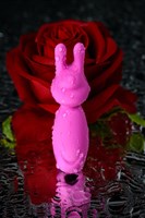 Розовый мини-вибратор Eromantica PUSS с ушками - 8,5 см. - фото 1363459
