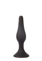 Чёрная анальная втулка Sex Expert - 10 см. - фото 174764