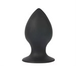 Чёрная анальная втулка Sex Expert - 8 см. - фото 1402188