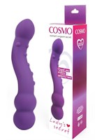 Фиолетовый изогнутый двусторонний стимулятор Cosmo - 18 см. - фото 91588