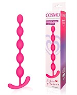 Ярко-розовая анальная цепочка Cosmo - 22,3 см. - фото 64636