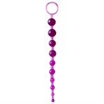 Фиолетовая анальная цепочка Anal stimulator - 26 см. - фото 175923
