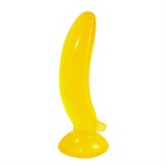 Фаллоимитатор на присоске Banana желтого цвета - 17,5 см. - фото 266548