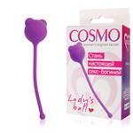 Фиолетовый вагинальный шарик с ушками Cosmo - фото 308172