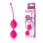 Розовые вагинальные шарики Cosmo с хвостиком - фото 1402508