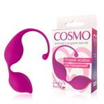 Ярко-розовые фигурные вагинальные шарики Cosmo - фото 1402513