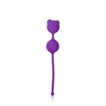 Фиолетовые вагинальные шарики с ушками Cosmo - фото 174918