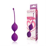 Фиолетовые двойные вагинальные шарики с хвостиком Cosmo - фото 1402525
