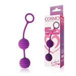 Фиолетовые вагинальные шарики с ребрышками Cosmo - фото 1402527